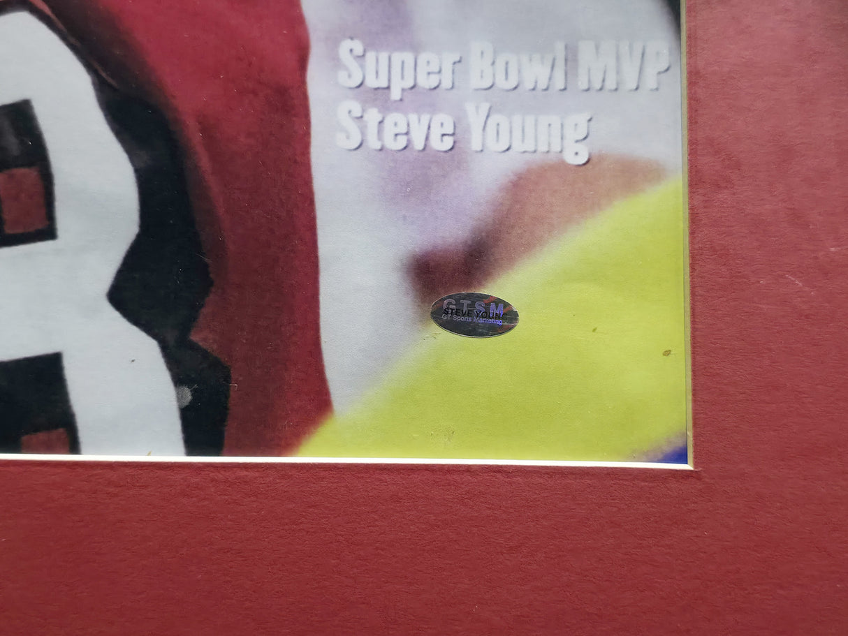 Steve Young Autographed Framed 16x20 Photo San Francisco 49ers "SB XXIX MVP" SY Holo SKU #242653