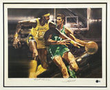 Wilt Chamberlain & John Havlicek Autographed Framed 18x22 Lithograph Photo #447/1000 Beckett BAS #AE08297