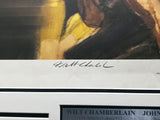 Wilt Chamberlain & John Havlicek Autographed Framed 18x22 Lithograph Photo #447/1000 Beckett BAS #AE08297
