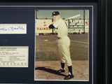 Mickey Mantle Autographed Framed 2x5 Cut Signature Collage New York Yankees Beckett BAS #AE04287