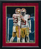 Christian McCaffrey & Deebo Samuel Autographed Framed 16x20 Photo San Francisco 49ers Fanatics Holo #DQ16457625