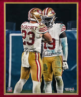Christian McCaffrey & Deebo Samuel Autographed Framed 16x20 Photo San Francisco 49ers Fanatics Holo #DQ16457625