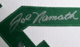 New York Jets Joe Namath Autographed Framed White Jersey (Chip) Beckett BAS Witness #W175526