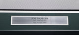 New York Jets Joe Namath Autographed Framed White Jersey (Chip) Beckett BAS Witness #W175526