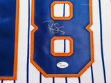 New York Mets Darryl Strawberry Autographed Framed White Jersey Collage JSA #W751058