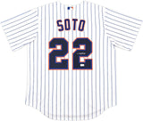 New York Mets Juan Soto Autographed White Nike Jersey Size L Beckett BAS QR Stock #242671