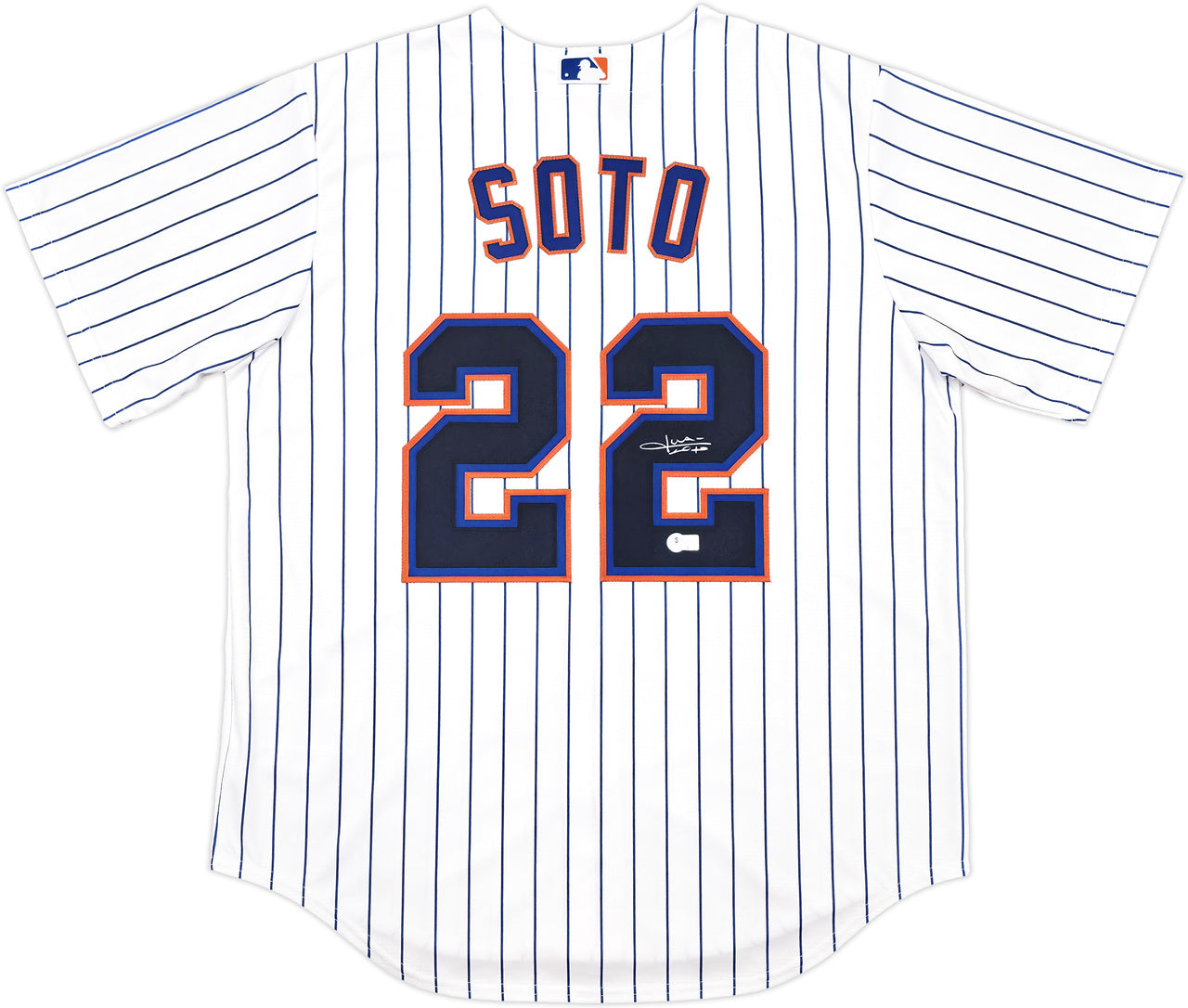 New York Mets Juan Soto Autographed White Nike Jersey Size L Beckett BAS QR Stock #242671