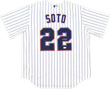 New York Mets Juan Soto Autographed White Nike Jersey Size XL Beckett BAS QR Stock #242672