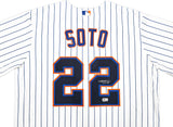 New York Mets Juan Soto Autographed White Nike Jersey Size XL Beckett BAS QR Stock #242672
