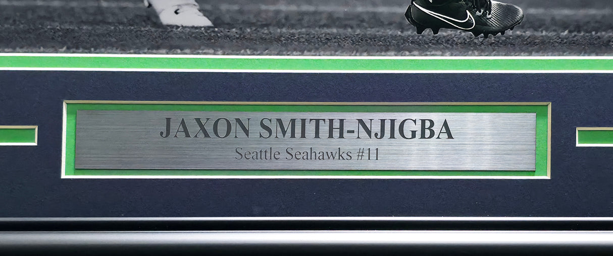 Jaxon Smith-Njigba Autographed Framed 16x20 Photo Seattle Seahawks MCS Holo Stock #242616