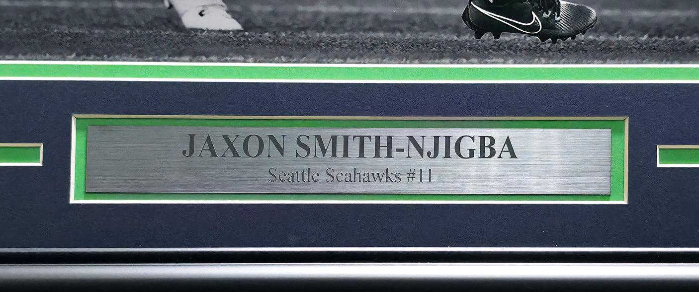 Jaxon Smith-Njigba Autographed Framed 16x20 Photo Seattle Seahawks MCS Holo Stock #242616