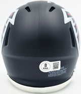 Michael Penix Jr. Autographed Atlanta Falcons Black Speed Mini Helmet Beckett BAS Witness Stock #242576