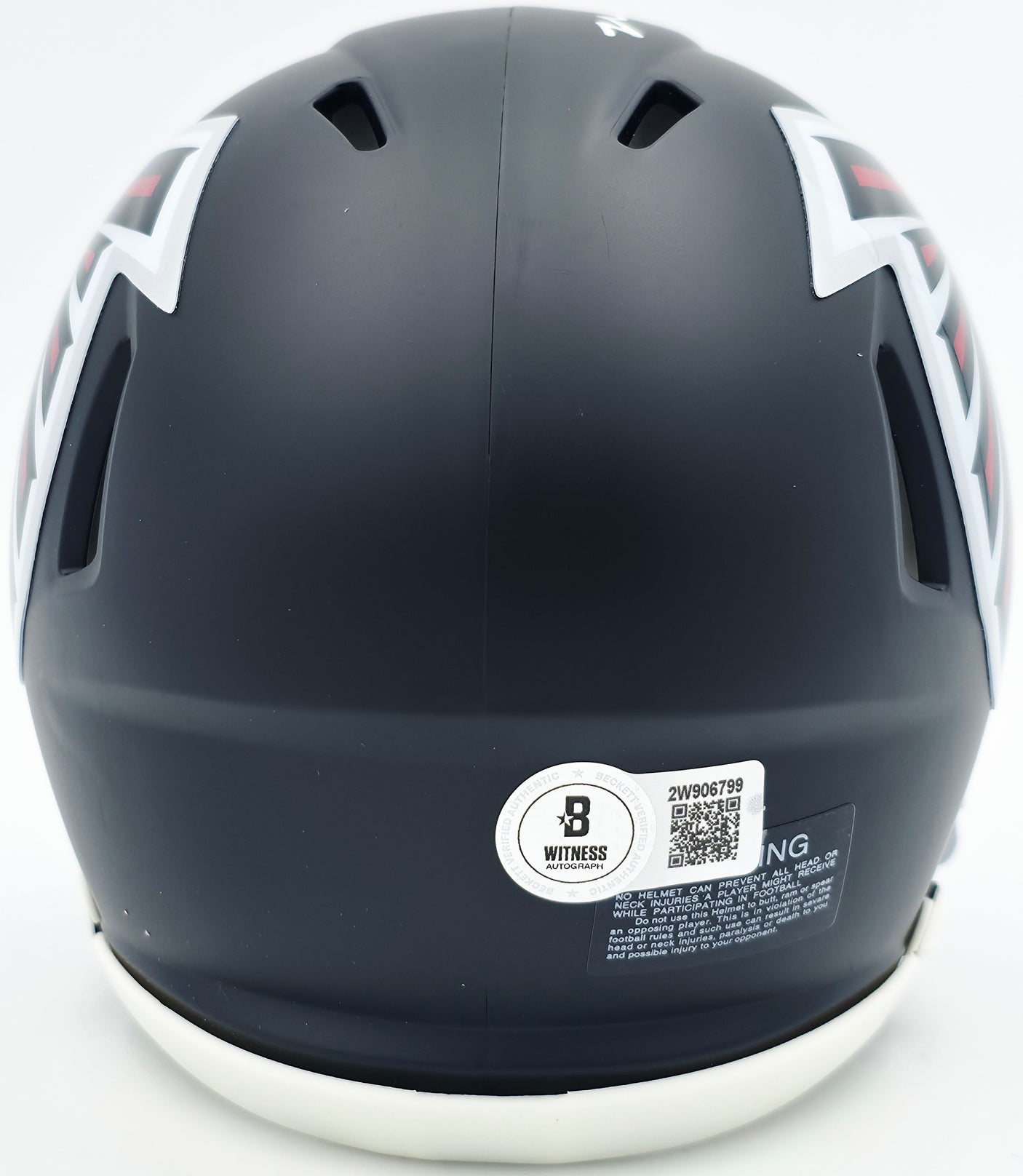 Michael Penix Jr. Autographed Atlanta Falcons Black Speed Mini Helmet Beckett BAS Witness Stock #242576