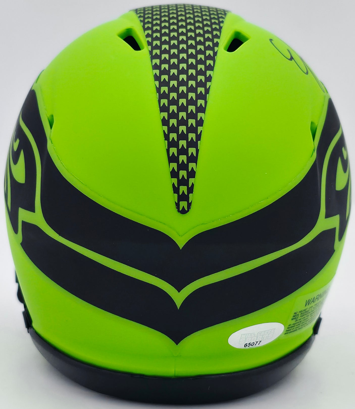 Ernest Jones IV Autographed Seattle Seahawks Rave Green Speed Mini Helmet MCS Holo Stock #242556