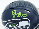 Ernest Jones IV Autographed Seattle Seahawks Blue Speed Mini Helmet MCS Holo Stock #242554