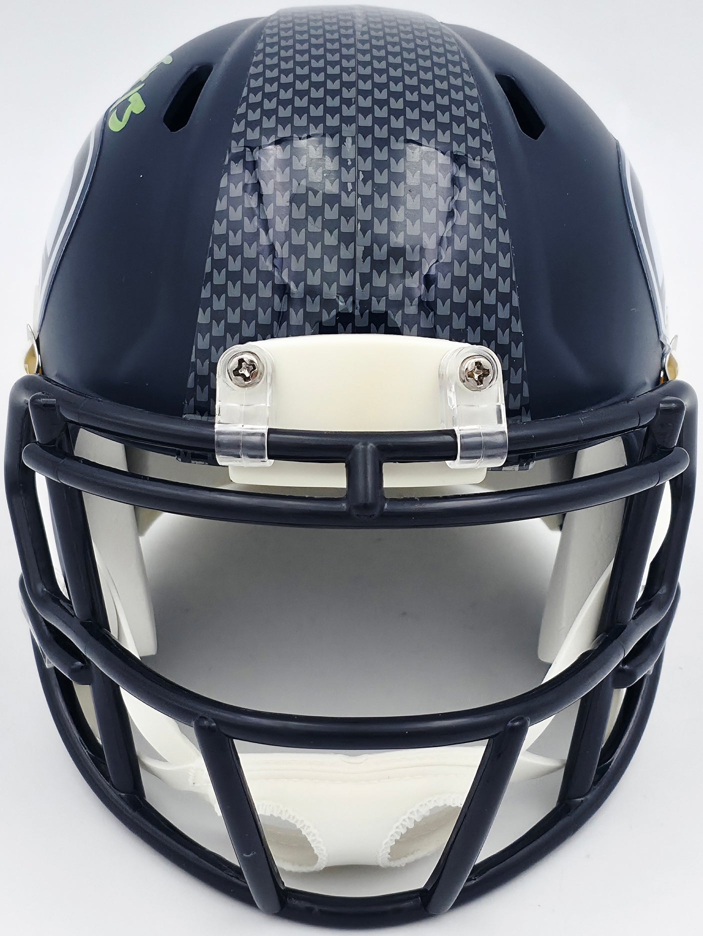 Ernest Jones IV Autographed Seattle Seahawks Blue Speed Mini Helmet MCS Holo Stock #242554