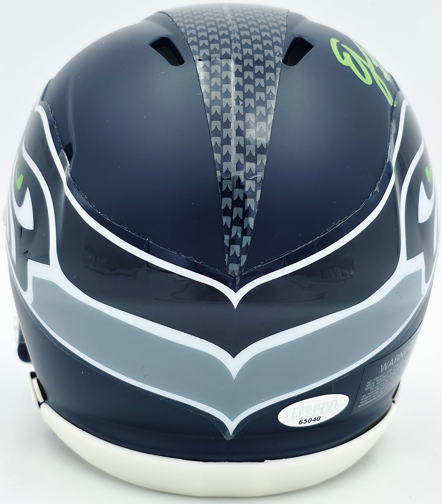 Ernest Jones IV Autographed Seattle Seahawks Blue Speed Mini Helmet MCS Holo Stock #242554