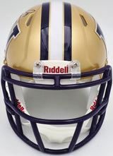 Michael Penix Jr. Autographed Washington Huskies Gold Speed Mini Helmet Beckett BAS Witness Stock #242577