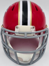 Michael Penix Jr. Autographed Atlanta Falcons 1966-69 Throwback Red Speed Mini Helmet Beckett BAS Witness Stock #242575