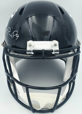 Michael Penix Jr. Autographed Atlanta Falcons 1990-02 Throwback Black Full Size Speed Replica Helmet Beckett BAS Witness Stock #242568