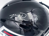 Michael Penix Jr. Autographed Atlanta Falcons Black Full Size Speed Replica Helmet Beckett BAS Witness Stock #242569