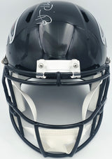 Michael Penix Jr. Autographed Atlanta Falcons Black Full Size Speed Replica Helmet Beckett BAS Witness Stock #242569