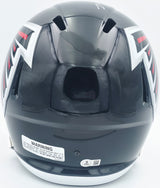 Michael Penix Jr. Autographed Atlanta Falcons Black Full Size Speed Replica Helmet Beckett BAS Witness Stock #242569