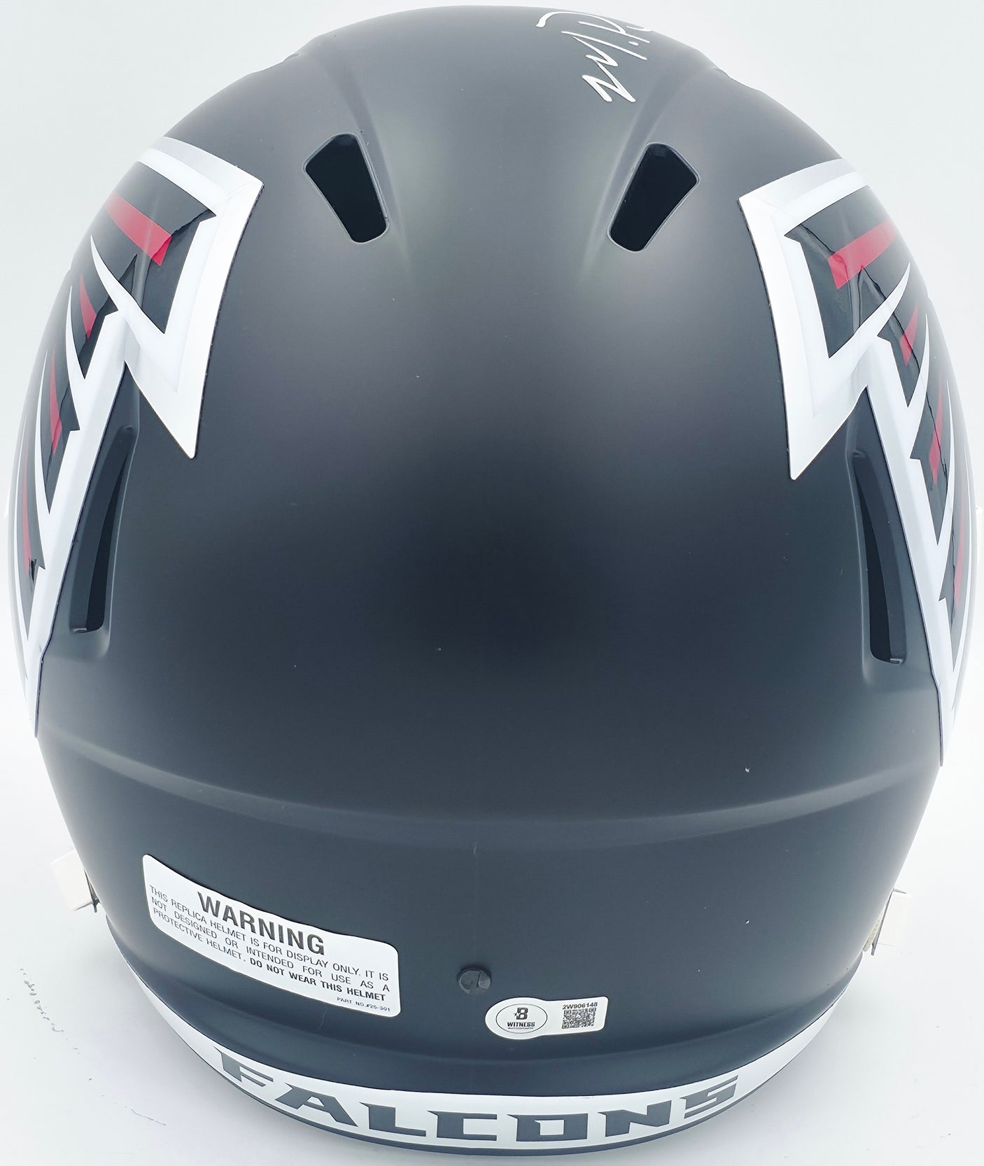 Michael Penix Jr. Autographed Atlanta Falcons 2020 Alternate Black Full Size Speed Replica Helmet Beckett BAS Witness Stock #242567