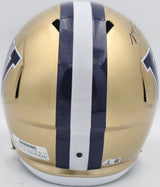 Michael Penix Jr. Autographed Washington Huskies Gold Full Size Speed Replica Helmet Beckett BAS Witness Stock #242565