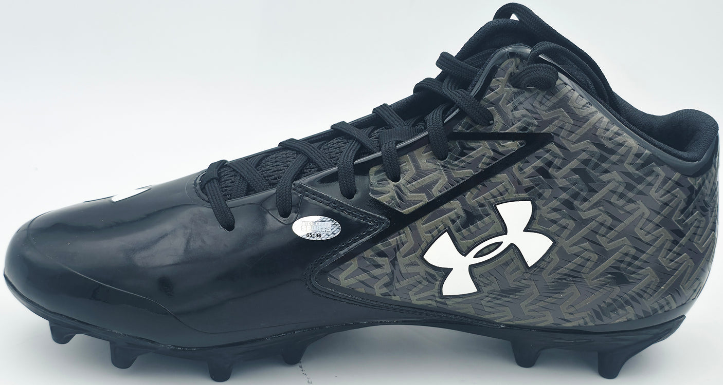 Ernest Jones IV Autographed Pair of Black Under Armour Cleats Seattle Seahawks Size 10.5 MCS Holo Stock #242563