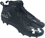 Michael Penix Jr. Autographed Pair of Black Under Armour Team Fierce MC Cleats Atlanta Falcons Size 13.5 Beckett BAS Witness Stock #242580