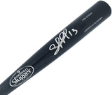 Salvador Perez Autographed Black Louisville Slugger Pro Stock Baseball Bat Kansas City Royals Beckett BAS Witness Stock #241628