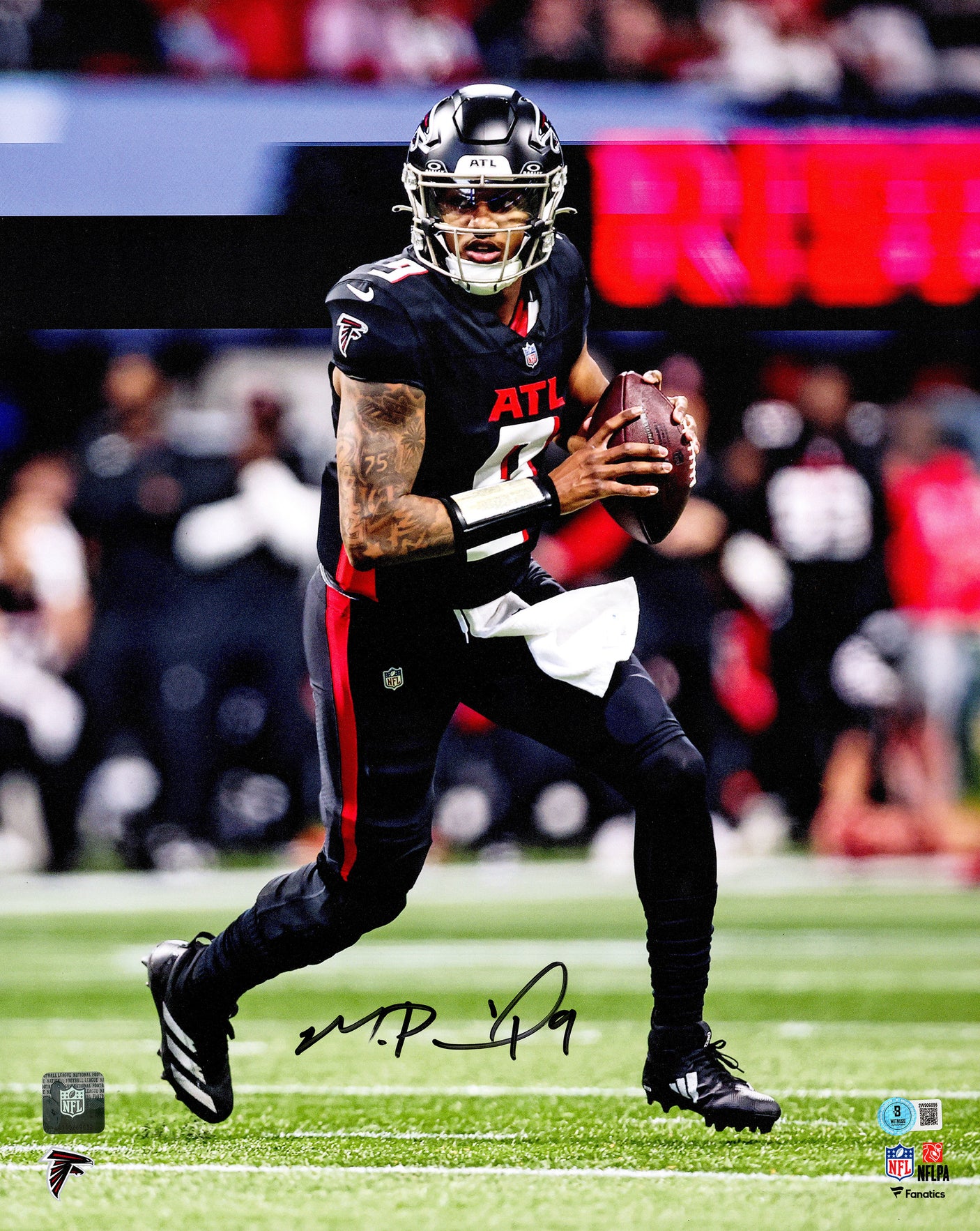 Michael Penix Jr. Autographed 16x20 Photo Atlanta Falcons Beckett BAS Witness Stock #242581