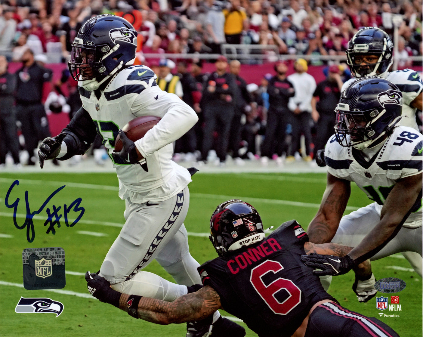 Ernest Jones IV Autographed 8x10 Photo Seattle Seahawks MCS Holo Stock #242561