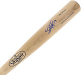Salvador Perez Autographed Blonde Louisville Slugger Pro Stock Baseball Bat Kansas City Royals Beckett BAS Witness Stock #241629