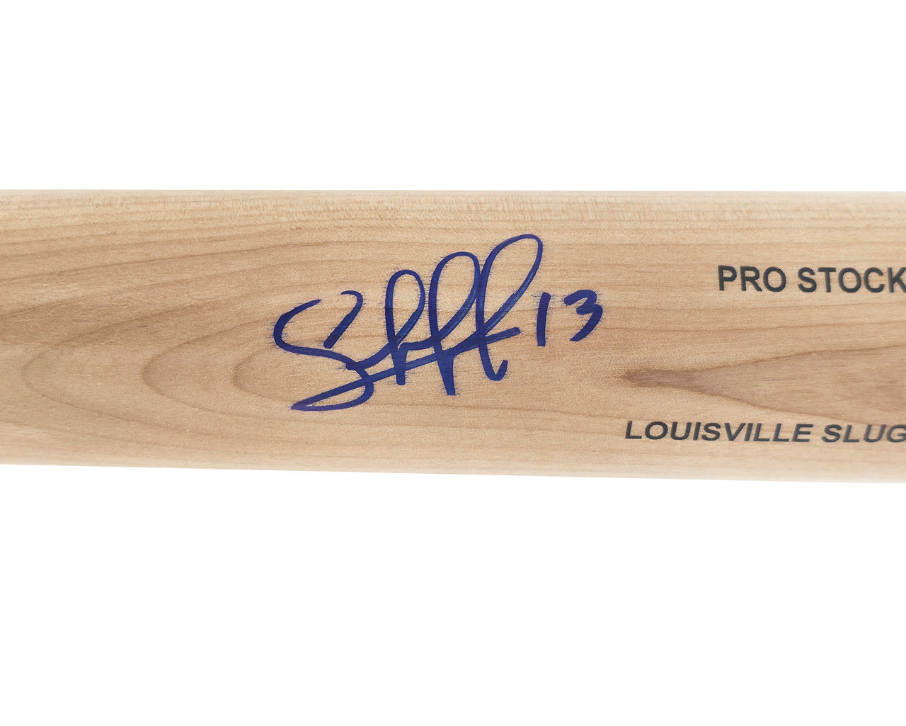Salvador Perez Autographed Blonde Louisville Slugger Pro Stock Baseball Bat Kansas City Royals Beckett BAS Witness Stock #241629