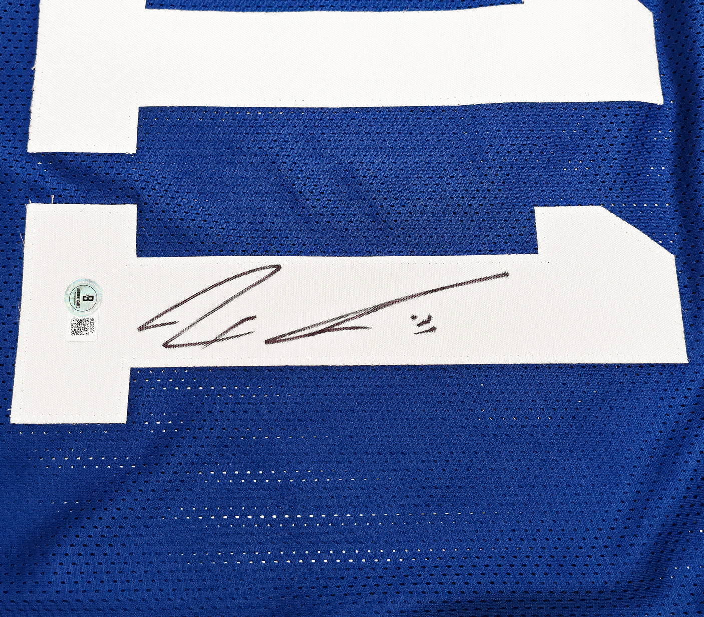 Seattle Seahawks Jaxon Smith-Njigba Autographed Throwback Blue Jersey Beckett BAS QR Stock #243019