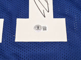 Seattle Seahawks Jaxon Smith-Njigba Autographed Throwback Blue Jersey Beckett BAS QR Stock #243019