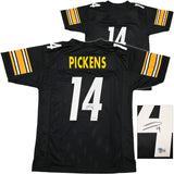 Pittsburgh Steelers George Pickens Autographed Black Jersey Beckett BAS QR Stock #243092