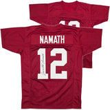 Alabama Crimson Tide Joe Namath Autographed Maroon Jersey "Willie" PSA/DNA Stock #243280