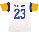 Los Angeles Rams Kyren Williams Autographed White Jersey Beckett BAS QR Stock #243020
