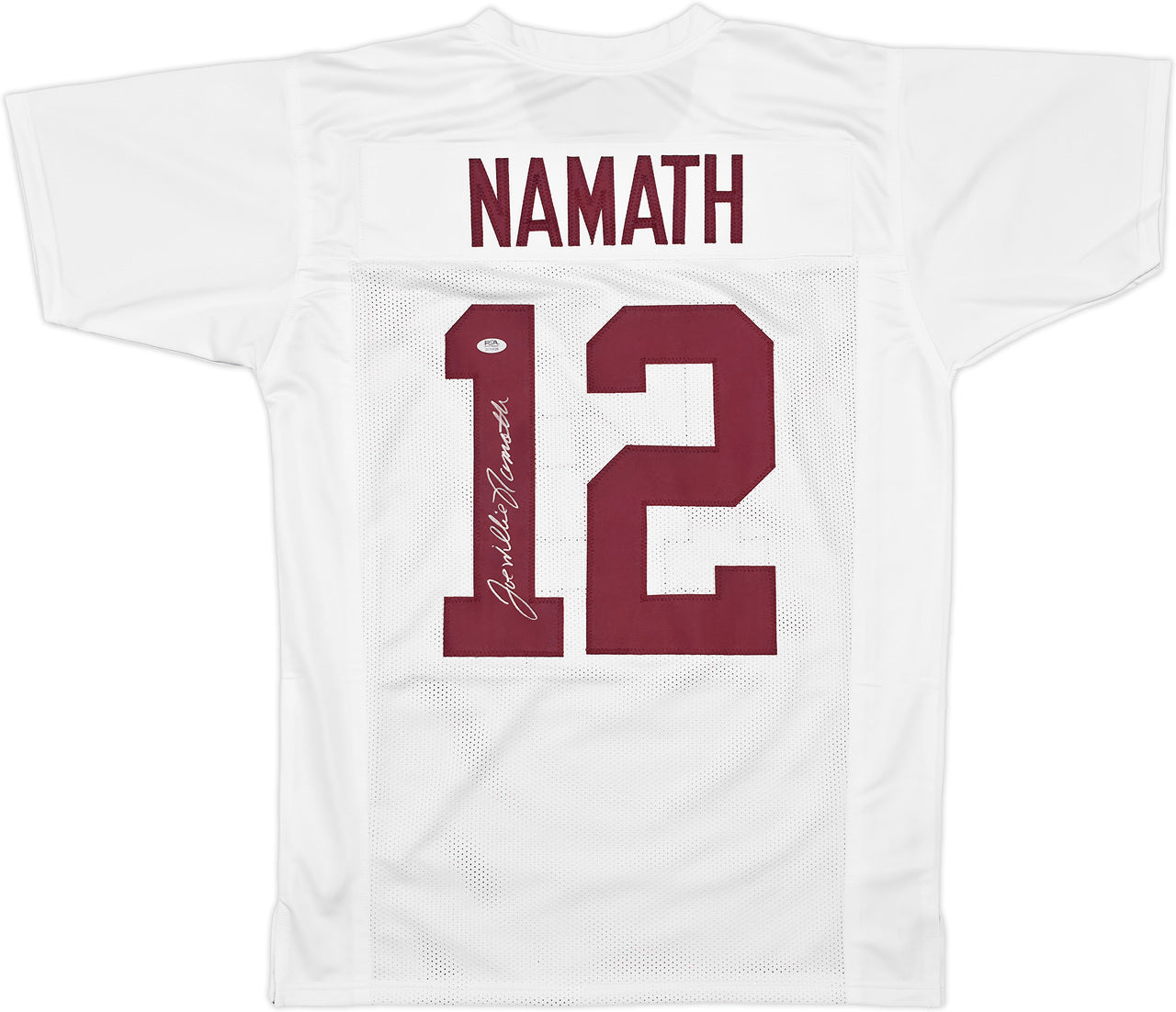 Alabama Crimson Tide Joe Namath Autographed White Jersey "Willie" PSA/DNA Stock #243279