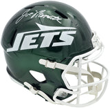 Joe Namath Autographed New York Jets 2024 Green Full Size Speed Replica Helmet PSA/DNA Stock #243282