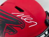 Michael Vick Autographed Atlanta Falcons Rave Red Full Size Speed Replica Helmet Beckett BAS Witness Stock #243611