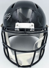 Michael Vick Autographed Atlanta Falcons 1990-02 Throwback Black Full Size Speed Replica Helmet (Residue) Beckett BAS Witness Stock #243609