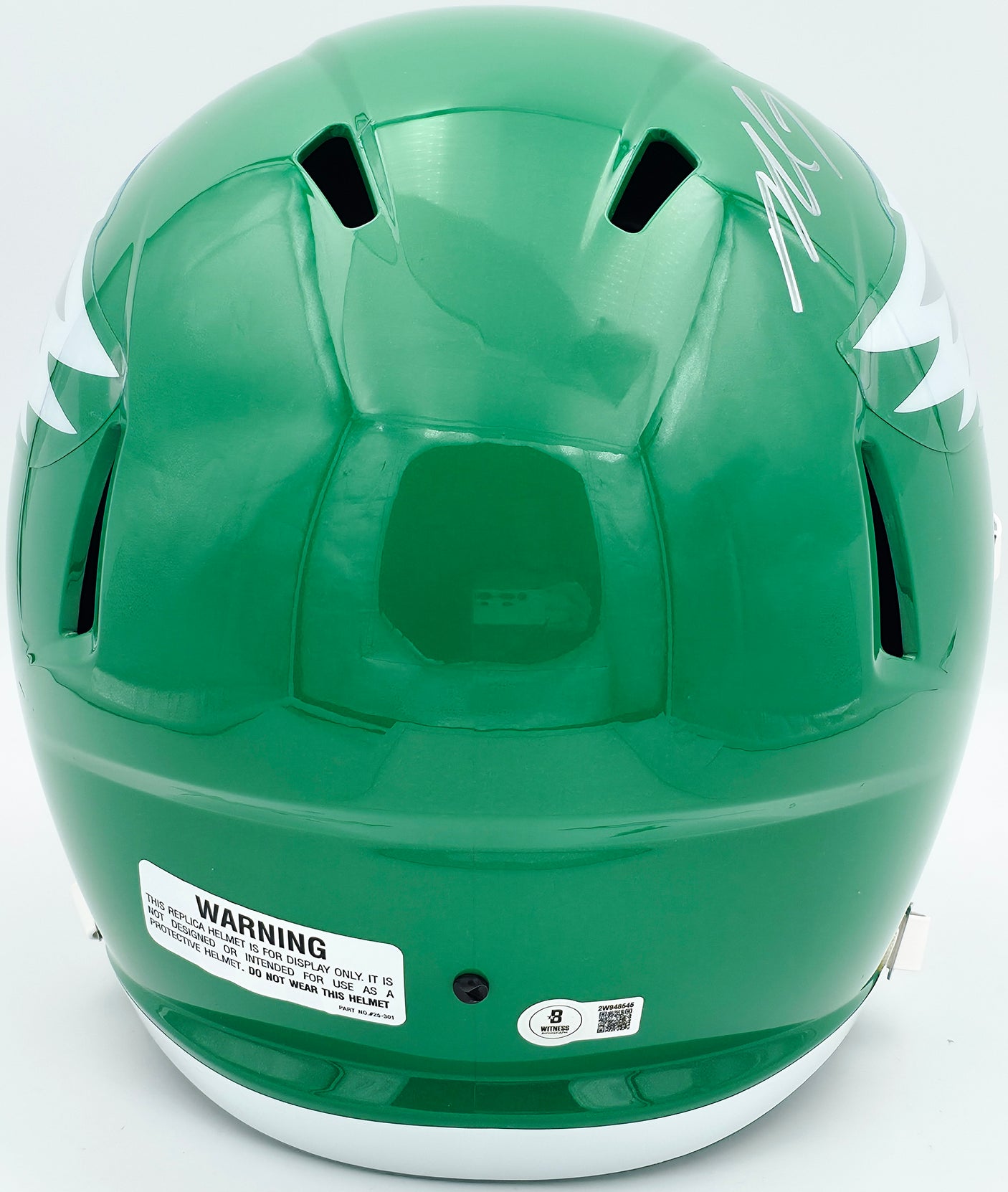 Michael Vick Autographed Philadelphia Eagles 2023 Alternate Kelly Green Full Size Speed Replica Helmet Beckett BAS Witness Stock #243608