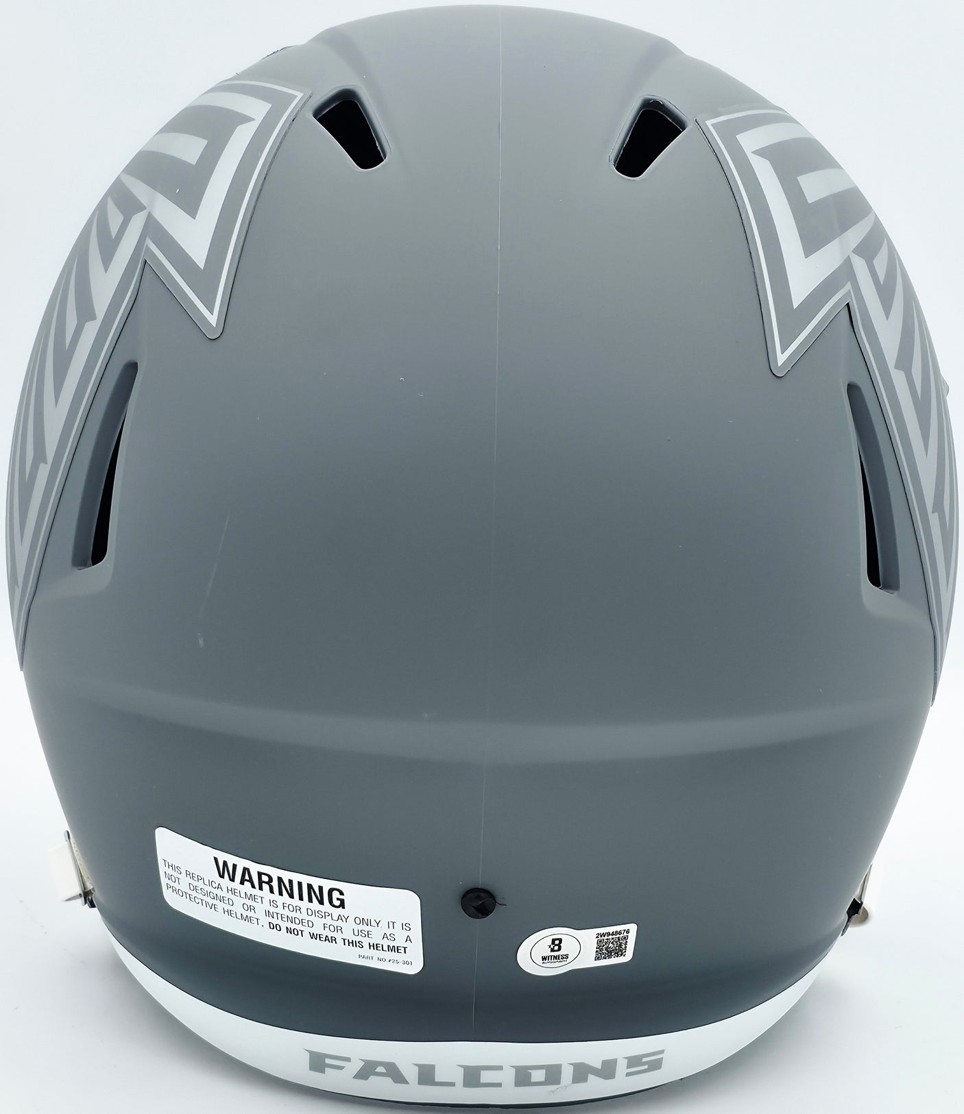 Michael Vick Autographed Atlanta Falcons Slate Gray Full Size Speed Replica Helmet Beckett BAS Witness Stock #243610