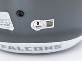 Michael Vick Autographed Atlanta Falcons Slate Gray Full Size Speed Replica Helmet Beckett BAS Witness Stock #243610