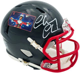 Chevy Chase Autographed Christmas Vacation Black Speed Mini Helmet Beckett BAS QR Stock #243613