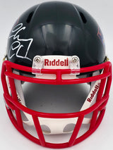 Chevy Chase Autographed Christmas Vacation Black Speed Mini Helmet Beckett BAS QR Stock #243613